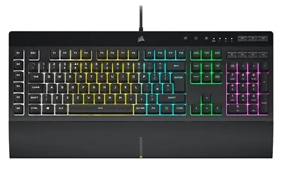 Corsair K55 RGB PRO Membrane Wired Gaming Keyboard QWERTY UK CH-9226765-UK • £47.99