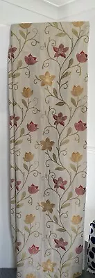 Pair Of Floral Ready Made Lined Curtains Width 88  Drop 89  For Windows Or Doors • £7.99