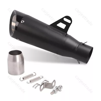 $43.99 • Buy 38-51mm Universal Motorcycle ATV Slip On Exhaust Muffler Silencer Pipe Short