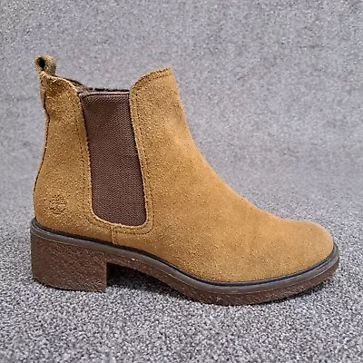 Timberland Ankle Boots Tan Brown Suede Leather 38 UK 5 Chelsea Defender • £28