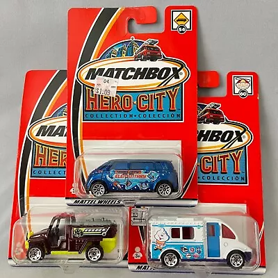 Matchbox Lot Of 3 Microbus #54 Ice Cream Truck #60 Fire Tanker #63 2002 Hero • $6.99