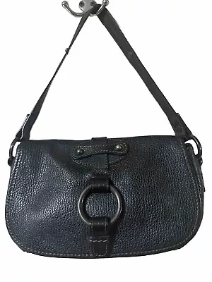 Vintage BANANA REPUBLIC ASHBURY Black Leather Hobo Shoulder Carry Purse RN 54023 • $27.99