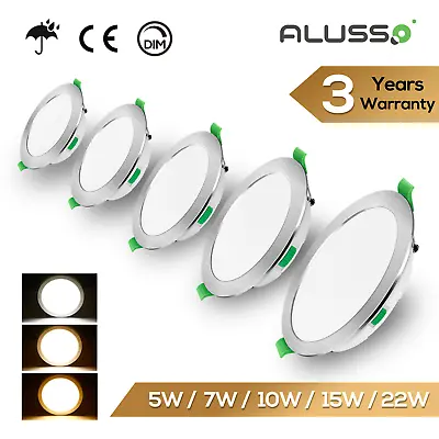 £29.99 • Buy 6X LED Downlight Ultra Slim Recessed Ceiling Light Dimmable Round Bathroom Spot