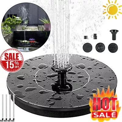 Solar Powered Floating Fountain Water Pump Garden Pond Pool Fish Tank Bird Bath， • £9.45