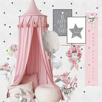 Kid's Bed Canopy Round Dome Castle Nursery Room Decoration Children's Play Tent • £22.01