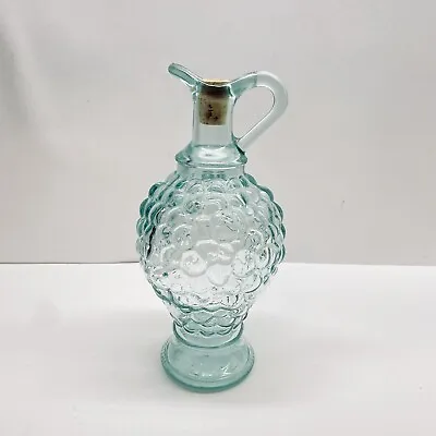 Vintage Glass Cruet Bottle Vetreria Etrusca Mod Dep Spout Grape Made In Italy • $14.95