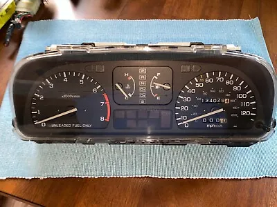 90 91 Honda Civic CRX Speedometer Tach Gauge Instrument Cluster A/T OEM • $204