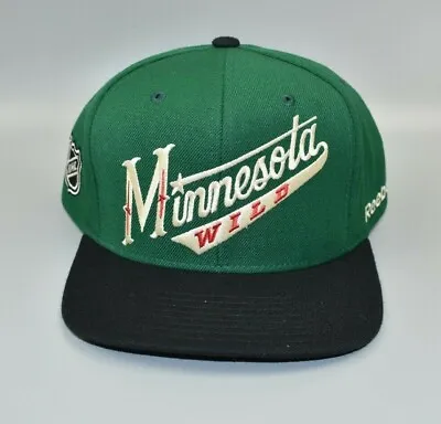 Minnesota Wild Reebok NHL 2000 Inaugural Season Blockhead Snapback Cap Hat • $49.95