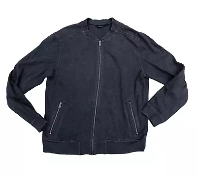 MARC ANTHONY 100% Cotton Jacket Men's MED Full Zip Grey Long Sleeve Full Zip • $19.89