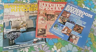 Rare Vintage 1982 - 3 X Magazine Supplements Guides-Kitchens & Bathroom Specials • £2.49
