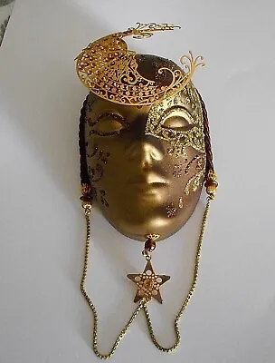 Small Masquerade Venetian Style Decorative Wall Hanging Mask • $13.50