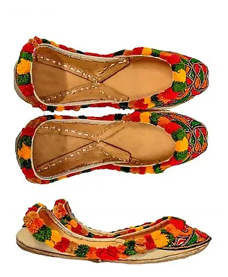 Afghan Wedding Khussa Shoes Size Afghan Men Ladies Foot Wear Party Eid Handmade • £18.90