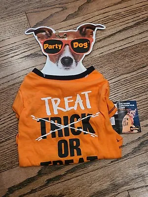 $14.99 • Buy Dog Halloween Costume  / Treat Or Treat Shirt / Medium / Small Breed Dogs / NEW