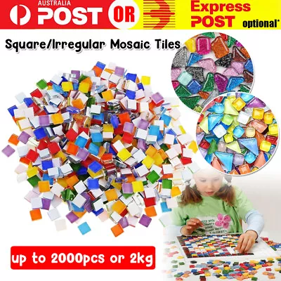 Up To 2000x Mixed Crystal Glass Mosaic Tiles Kitchen Bathroom Art Craft Supplies • $5.85