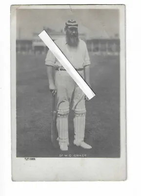 C.1909 DR W. G. GRACE CRICKETER REAL PHOTO  POSTCARD BY F.H.L • £66.90
