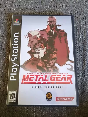 Metal Gear Solid Tactical Espionage Action (PS1 Long Box) Complete CIB W/ Manual • $45