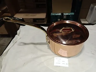 Mauviel M'200B 2mm Copper Sauce Pan With Lid & Brass Handle 3.3-Qt • $306.81