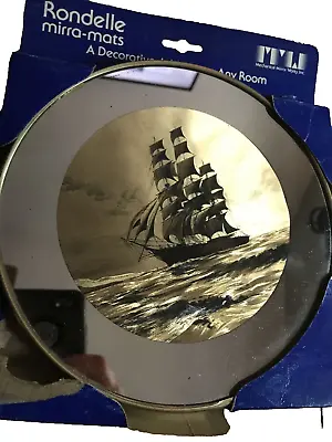 Brytone Mechanical Mirror Work Round  Ship  Mirror Made In NY Vintage Rare • $22.49