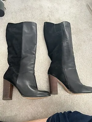 Faith Black Knee Boots Size 6 • £9