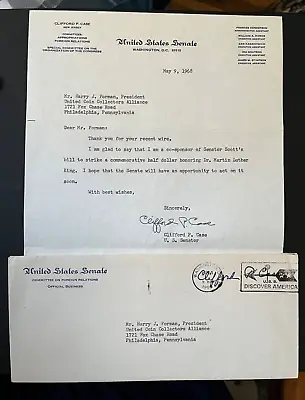 1968 Senate Free +letter Martin Luther King Half Dollar Coin ! Signed Nj Senator • $39.99