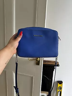 Michael Kors Embellished Leather Crossbody Bag - Blue • £20