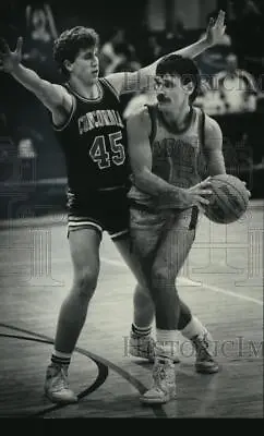 1986 Press Photo MSOE's Brain Michalowski Is College Basketball's Oldest At 33. • $12.99