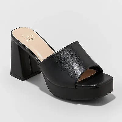Women's Kathy Platform Mule Heels - A New Day • $18.79
