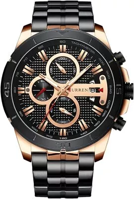 Business Men Watch Luxury Brand Stainless Steel Wrist Watch Chronograph Army • $53.89