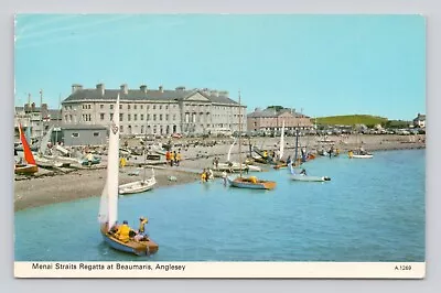 Postcard (R9) Wales Menai Straits Regatta At Beaumaris Anglesey Posted 1977 • £5.99