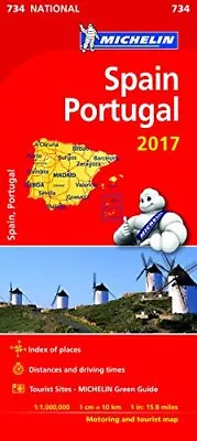 Spain & Portugal 2017 (Michelin National Maps) Michelin Used; Good Book • £10.63