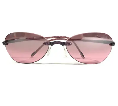 £139.15 • Buy Silhouette Sunglasses SPX M 3172/00 6100 Purple Round Frames W/ Pink Lenses