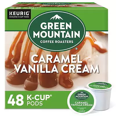 Caramel Vanilla Cream Light Roast K-Cup Coffee Pods 48 Count • $27.97