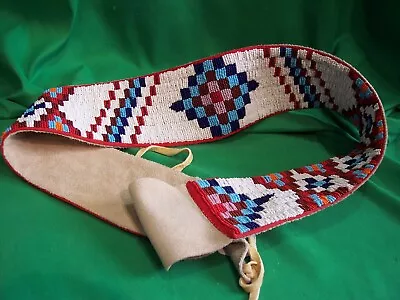 Sioux Vintage Beaded Lane Stitched Dance Belt - Superb Condition! • $375