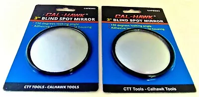 Blind Spot Mirrors Set 3   Inch Round Stick On Adhesive Wide View Side Mirror • $7.95