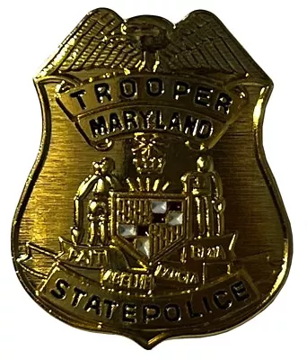 Wholesale Lot Of 3 Maryland State Police Trooper Badge Hat Cap Lapel Pin PO-521 • $10.44