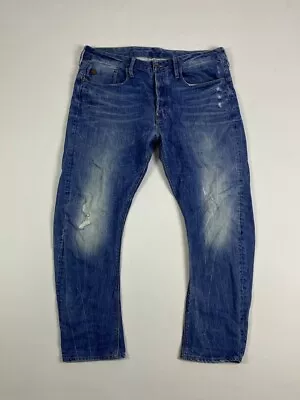 G-STAR TYPE C 3D LOOSE TAPERED Wash Denim Jeans W36 L32 Button Fly • $38.46