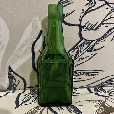 Vintage Wheaton Glass Green Embossed Bitters Bottle NJ 6  • $8.99