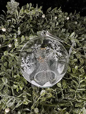 £8 • Buy Gisela Graham Christmas Decorations Glass Bauble With Angles Light Up