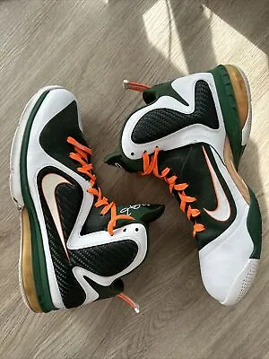 2011 Nike LeBron 9 IX Miami Hurricanes 469764-102 Mens Size 13 Swoosh King James • $174.99