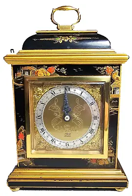 1968 Elliott London 8-Day Chinoiserie Mantel Clock-Working-Free USA Shipping • $650
