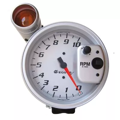 Equus E6081S Tachometer 6000 Series 5 Inch Silver 10000 RPM Brushed Aluminum • $125.22