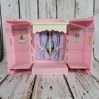 Mattel Fisher Price 2003 Nursery Fold Out Play Set Pink Carry Along Dollhouse • $7.95