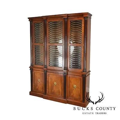 Baker Mahogany Regency Style Breakfront • $3495