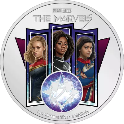 2023 Niue Marvel Studios The Marvels 1oz Silver Colorized Proof Coin • $87.72