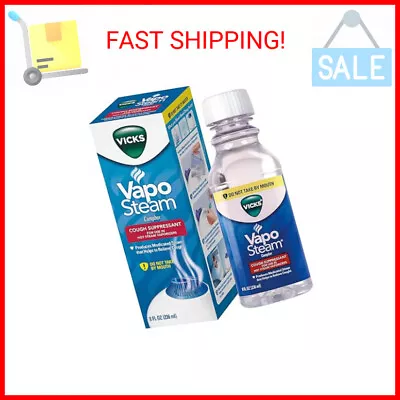 Vicks VapoSteam Medicated Liquid With Camphor A Cough Suppressant 8 Oz – VapoS • $13.97