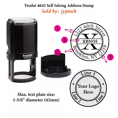 Personal 4642 Self Inking Address Stamp Or Monogram For Business • $29.95