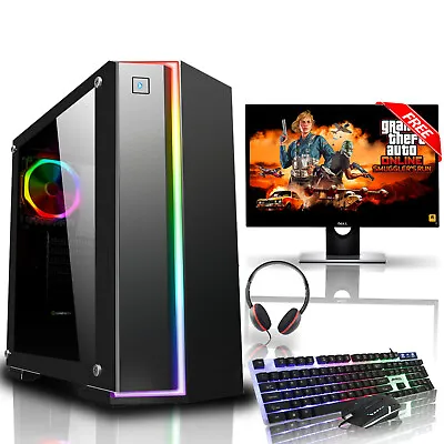 RTX Gaming PC Bundle Intel Core I7 16GB RAM 1TB SSD 6GB RTX 3050 Windows 10 • £499.99