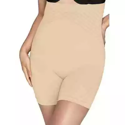 Maidenform Beige Flexees Feel Good Fashion High Waist Thigh Slimmer 3XL New! • $14.88