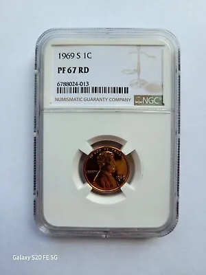 $0.99 • Buy 1969 S Lincoln Memorial Penny/cent Ngc Pf67 Graded 1c S Mint Clad Coin 