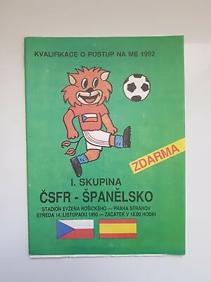 £1.99 • Buy Czechoslovakia V Spain 1990 European Championship Qualifier